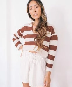 RedBerry CLOTHING Margareta Top - Brown Stripe