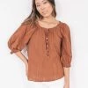 White Closet CLOTHING Elke Top - Chocolate