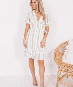 YH & Co (Chloe Yip) Brielle Dress - Green Stripe