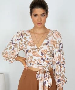 Rock Denim Josslyn Top - White Print