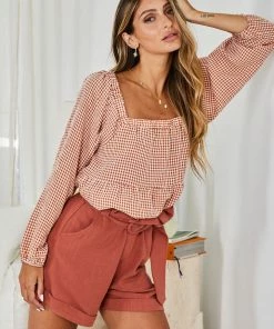 Desire Miriam Shorts - Rust