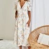 Desire Conchita Dress - Beige Floral DRESSES