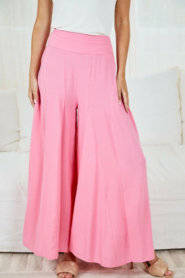 WeLove Fashion Elanor Pants - Pink CLOTHING 6 WeLove Fashion Elanor Pants - Pink CLOTHING