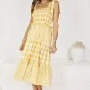 YH & Co (Chloe Yip) Margaret Dress - Orange Check