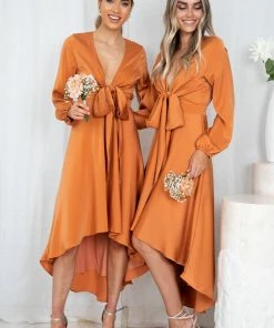 Esther Luxe Bryleigh Dress - Rust