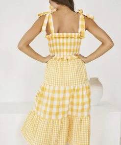 YH & Co (Chloe Yip) Margaret Dress - Orange Check