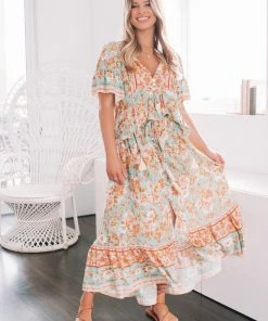 WeLove Fashion Marina Skirt - Turquoise Print Maternity Dresses