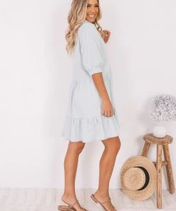 Pink Diamond Sanaz Dress - Light Blue