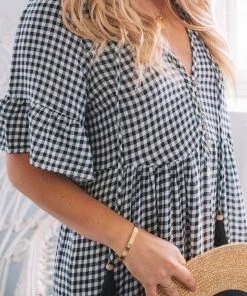 WeLove Fashion Deserae Dress - Black Gingham