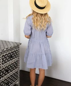 Sweetacacia Rhea Dress - Blue Stripe DRESSES 8 Sweetacacia Rhea Dress - Blue Stripe DRESSES