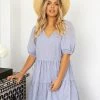 Sweetacacia Rhea Dress - Blue Stripe DRESSES
