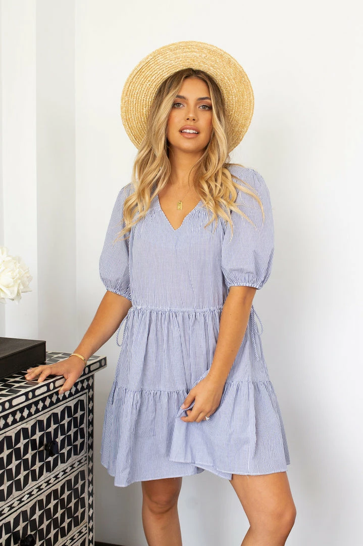 Sweetacacia Rhea Dress - Blue Stripe DRESSES 3 Sweetacacia Rhea Dress - Blue Stripe DRESSES