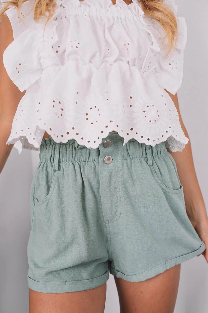 Style Box Tasha Shorts - Sage CLOTHING 8 Style Box Tasha Shorts - Sage CLOTHING