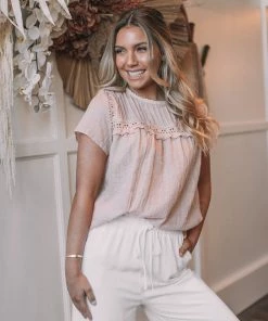 Rock Denim Maternity Dresses Hondura Top - Blush