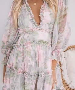 Sasha Clothing DRESSES Canary Islands Dress - Pink Print