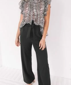 Style State CLOTHING Maliyah Pants - Black