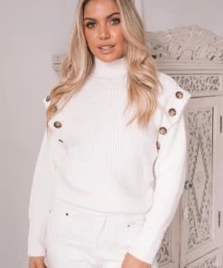 Miracle Fashion CLOTHING North Jumper - White 11 Miracle Fashion CLOTHING North Jumper - White