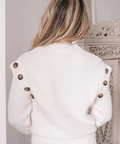 Miracle Fashion CLOTHING North Jumper - White 12 Miracle Fashion CLOTHING North Jumper - White