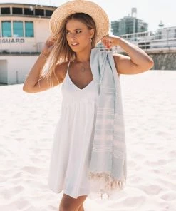 Alibaba ACCESSORIES Turkish Towel - Light Blue