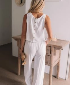 Style Box Lighthouse Pants - White CLOTHING