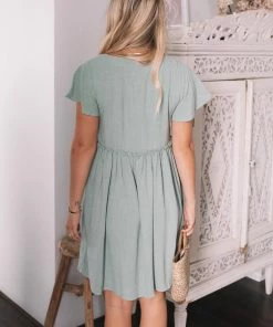 Desire Kylie Dress - Sage