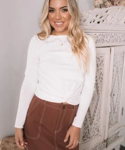 Into Fashion CLOTHING Bibliotec Skirt - Chocolate