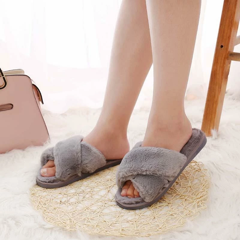 Alibaba Fluffy Slippers - Grey Maternity Dresses 6 Alibaba Fluffy Slippers - Grey Maternity Dresses