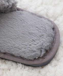 Alibaba Fluffy Slippers - Grey Maternity Dresses