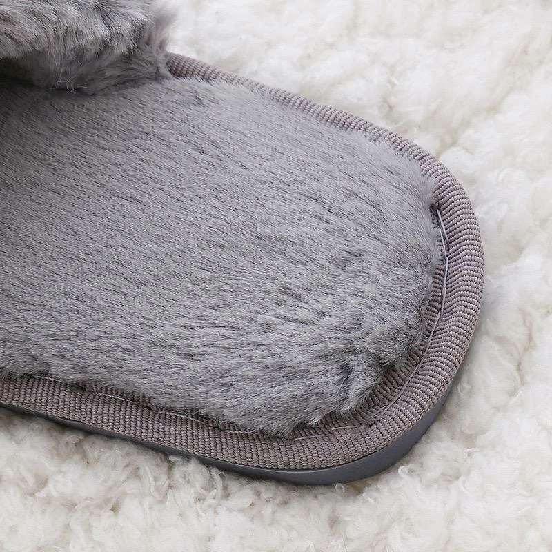 Alibaba Fluffy Slippers - Grey Maternity Dresses 4 Alibaba Fluffy Slippers - Grey Maternity Dresses