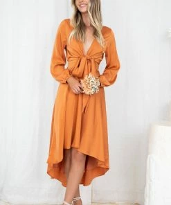Esther Luxe Bryleigh Dress - Rust