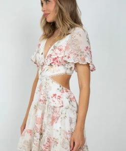 Evermore Fashion Jordi Dress - White Floral DRESSES