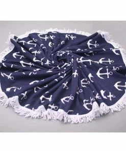 Alibaba ACCESSORIES Anchor Towel - Blue Print 7 Alibaba ACCESSORIES Anchor Towel - Blue Print