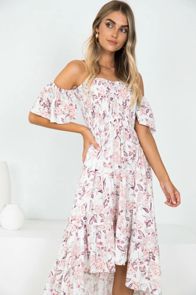 YH & Co (Chloe Yip) Rally Dress - White Floral 3 YH & Co (Chloe Yip) Rally Dress - White Floral