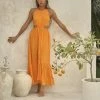 Florencia The Label DRESSES Valencia Cut Out Dress - Citrus 1 Florencia The Label DRESSES Valencia Cut Out Dress - Citrus