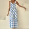 Florencia The Label Foley Maxi Dress - Blue Check
