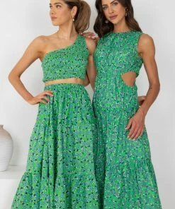 YH & Co (Chloe Yip) DRESSES Yoshi Dress - Green Floral