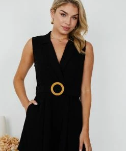 Desire CLOTHING Zaniya Playsuit - Black