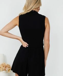 Desire CLOTHING Zaniya Playsuit - Black