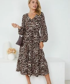 HQ Fashion DRESSES Meryn Dress - Leopard Print
