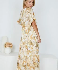 Style Box Briona Dress - White Print DRESSES