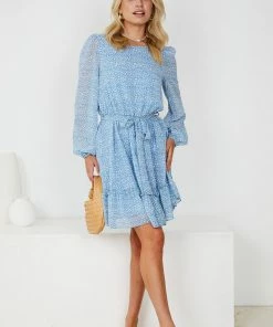 HQ Fashion DRESSES Valdez Dress - Blue Print