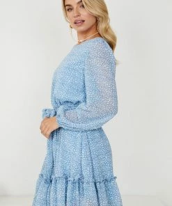 HQ Fashion DRESSES Valdez Dress - Blue Print