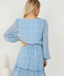 HQ Fashion DRESSES Valdez Dress - Blue Print