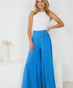 WeLove Fashion CLOTHING Elanor Pants - Blue