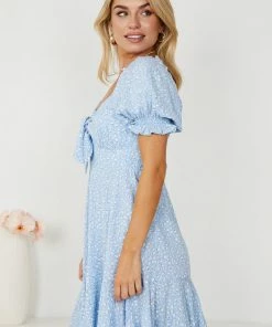 WeLove Fashion DRESSES Yule Dress - Blue Print