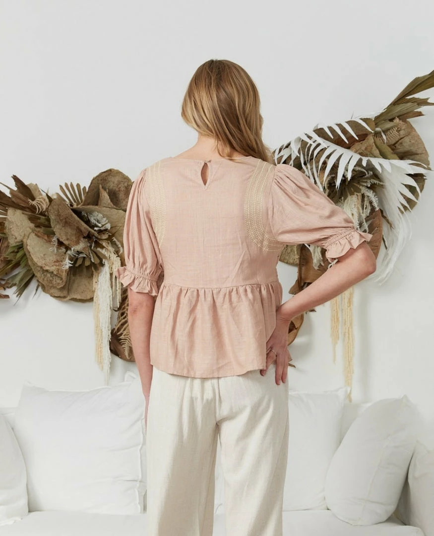 Rock Denim CLOTHING Cheryl Top - Rose Print 5 Rock Denim CLOTHING Cheryl Top - Rose Print