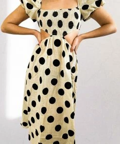 Reverse DRESSES Evangeline Dress - Beige Spot 13 Reverse DRESSES Evangeline Dress - Beige Spot