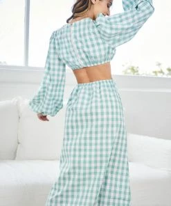 Reverse Aletha Dress - Sage Gingham
