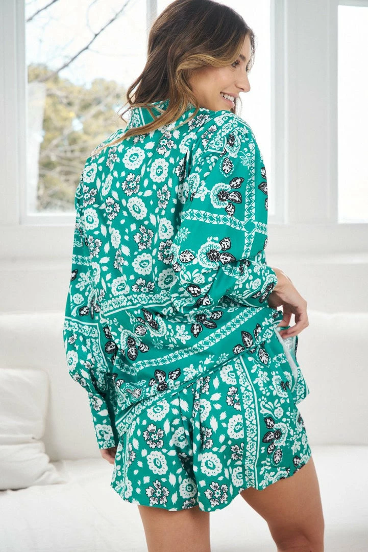 Reverse Delicia Set - Emerald Print CLOTHING 4 Reverse Delicia Set - Emerald Print CLOTHING