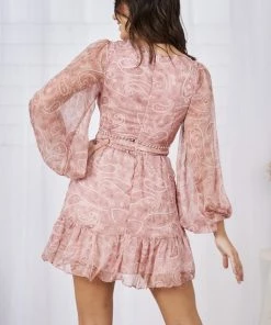 Sasha Clothing Kayley Dress - Pink Print DRESSES